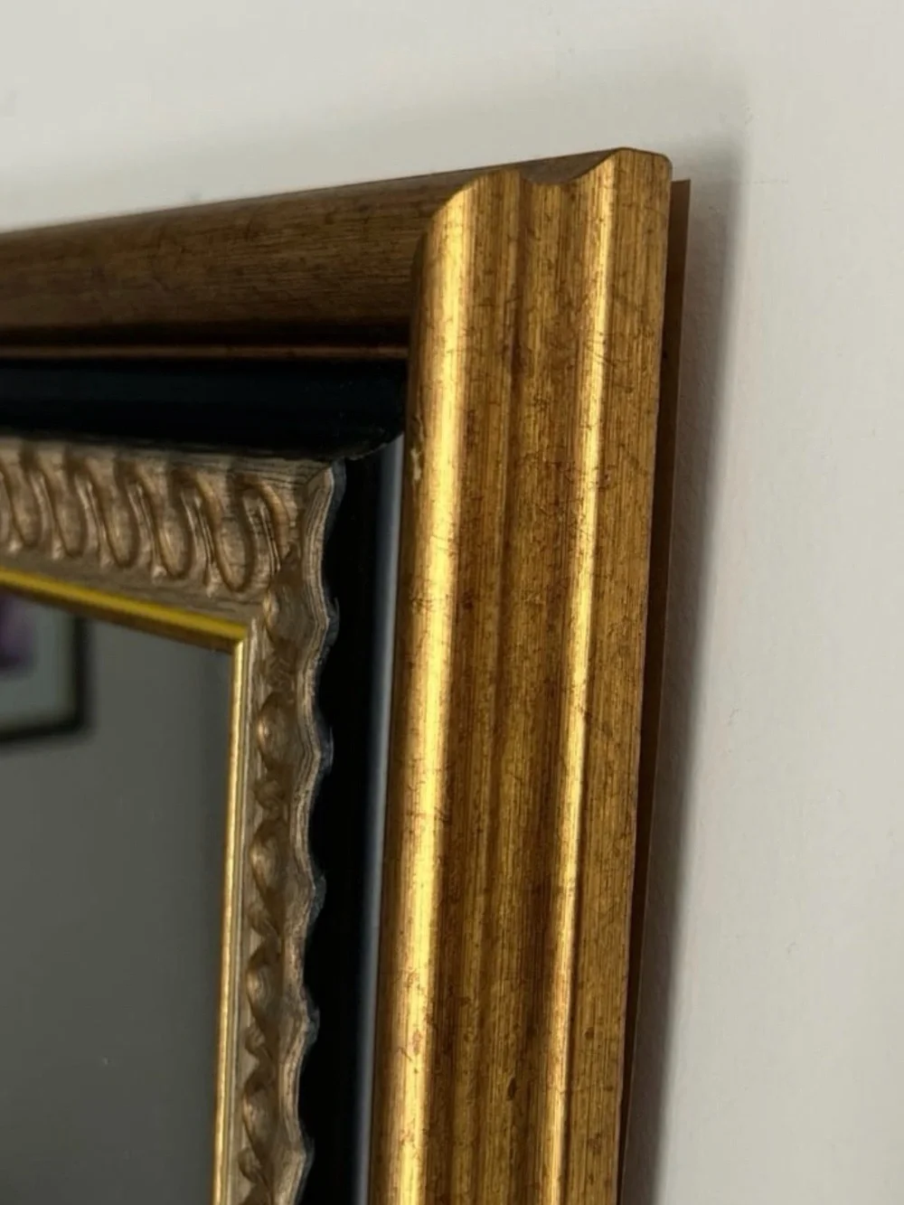 Elegant Gold and Black Decorative Wall Mirror